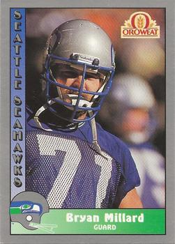 1990 Pacific Oroweat Seattle Seahawks #8 Bryan Millard Front