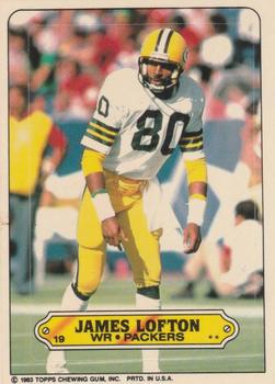 1983 Topps - Stickers #19 James Lofton Front