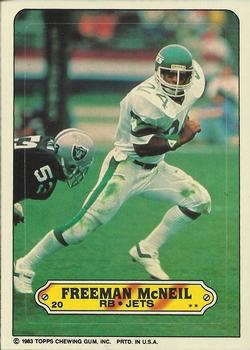 1983 Topps - Stickers #20 Freeman McNeil Front
