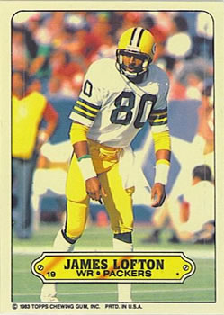 1983 Topps - Stickers #19 James Lofton Front