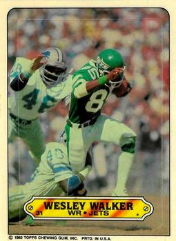 1983 Topps - Stickers #31 Wesley Walker Front