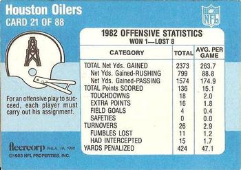 1983 Fleer Team Action #21 Sweeping to the Outside Back