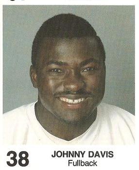 1985 Coke/Mr. Hero Cleveland Browns #NNO Johnny Davis Front