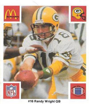 1986 McDonald's Green Bay Packers #NNO Randy Wright Front