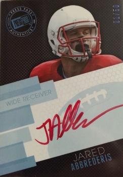 2014 Press Pass - Autographs Blue Red Ink #PPS-JA Jared Abbrederis Front