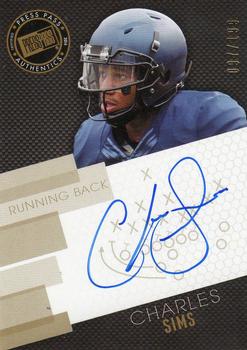 2014 Press Pass - Autographs Gold #PPS-CS Charles Sims Front