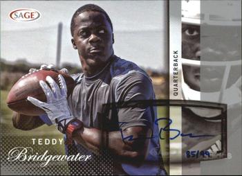 2014 SAGE Autographed #A7 Teddy Bridgewater Front