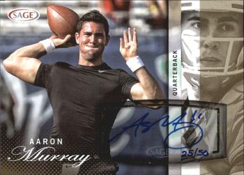 2014 SAGE Autographed - Gold #35 Aaron Murray Front