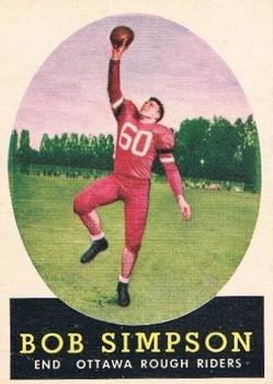 1958 Topps CFL #38 Bob Simpson Front