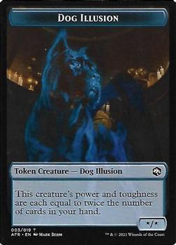 2021 Magic The Gathering Adventures in the Forgotten Realms - Tokens #003 Dog Illusion Front