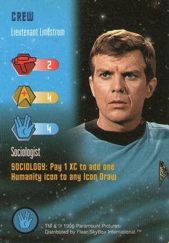 1996 Fleer/SkyBox Star Trek The Card Game #NNO Lieutenant Lindstrom - Crew Front
