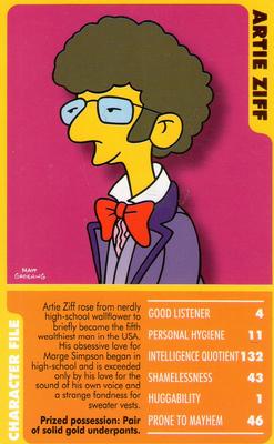 2005 Top Trumps Specials The Simpsons Classic Collection Volume 1 #NNO Artie Ziff Front