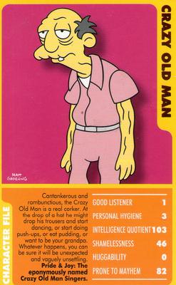 2005 Top Trumps Specials The Simpsons Classic Collection Volume 1 #NNO Crazy Old Man Front