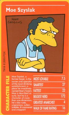 2003 Top Trumps The Simpsons #NNO Moe Szyslak Front