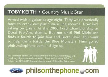 2005 Ford Phil's On the Phone Promotion #2 Toby Keith Back
