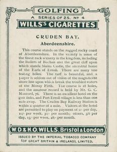 1924 Wills's Cigarettes Golfing #4 Cruden Bay Back