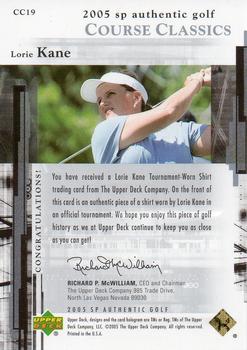2005 SP Authentic - Course Classics #CC19 Lorie Kane Back