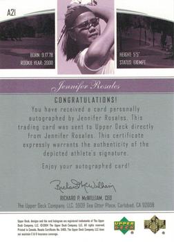 2004 SP Signature - Endorsements of Excellence #A21 Jennifer Rosales Back