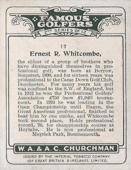 1928 Churchman's Famous Golfers 2nd Series (Large) #12 Ernest Whitcombe Back