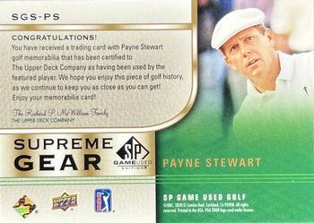 2021 SP Game Used - Supreme Gear #SGS-PS Payne Stewart Back
