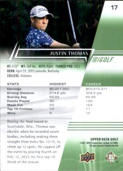 2024 Upper Deck #17 Justin Thomas Back