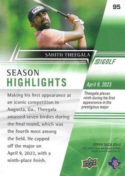 2024 Upper Deck #95 Sahith Theegala Back