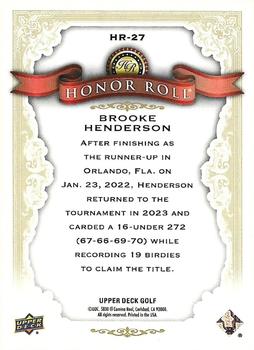 2024 Upper Deck - Honor Roll #HR-27 Brooke Henderson Back