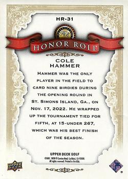 2024 Upper Deck - Honor Roll #HR-31 Cole Hammer Back