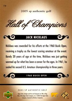 2005 SP Authentic #79 Jack Nicklaus Back