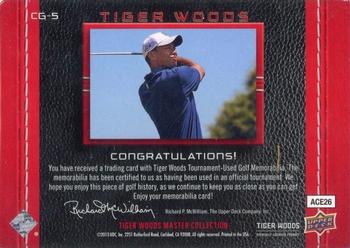 2013 Upper Deck Tiger Woods Master Collection - Championship Gear #CG-5 Tiger Woods Back