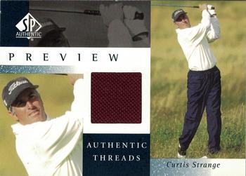 2001 Upper Deck - SP Authentic Preview Authentic Threads #CS-AT Curtis Strange Back