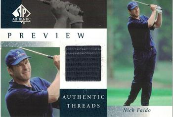 2001 Upper Deck - SP Authentic Preview Authentic Threads #NF-AT Nick Faldo Front