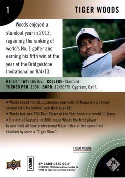 2014 SP Game Used #1 Tiger Woods Back