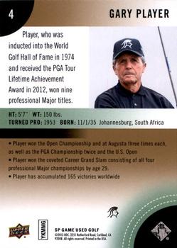 2014 SP Game Used #4 Gary Player Back