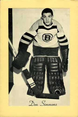 1944-64 Bee Hive Hockey Photos (Group 2) #NNO Don Simmons Front