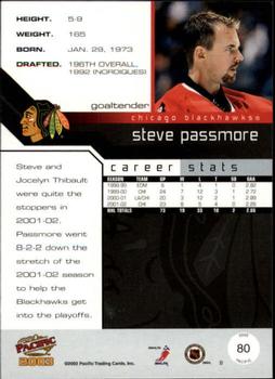 2002-03 Pacific - Red #80 Steve Passmore Back