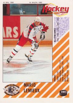1992-93 Panini Hockey Stickers #280 Mario Lemieux Front