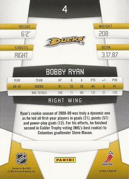 2010-11 Panini Certified #4 Bobby Ryan  Back