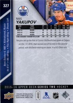 2015-16 Upper Deck #327 Nail Yakupov Back