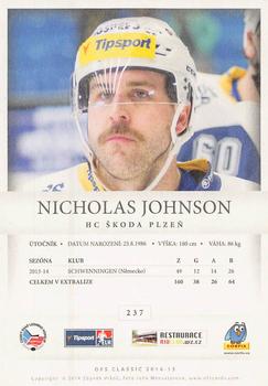 2014-15 OFS Classic #237 Nick Johnson Back