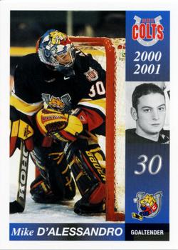 2000-01 Colts & Cops Barrie Colts (OHL) #NNO Mike D'Alessandro Front