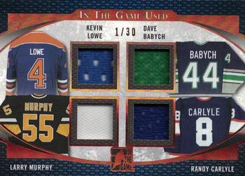 2017 Leaf In The Game Used - Quad Game-Used Jersey #GU4-08 Kevin Lowe / Dave Babych / Larry Murphy / Randy Carlyle Front