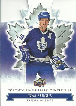 2017 Upper Deck Toronto Maple Leafs Centennial - Blue Die Cut #75 Tom Fergus Front