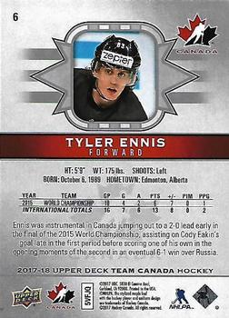 2017-18 Upper Deck Team Canada #6 Tyler Ennis Back
