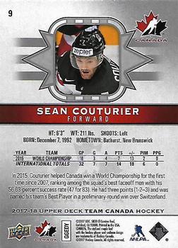 2017-18 Upper Deck Team Canada #9 Sean Couturier Back