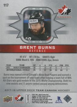 2017-18 Upper Deck Team Canada #117 Brent Burns Back