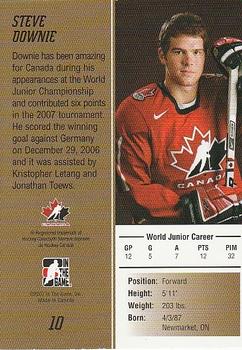 2007 In The Game Going For Gold #10 Steve Downie Back