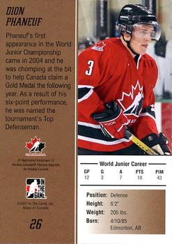 2007 In The Game Going For Gold #26 Dion Phaneuf Back