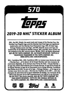 2019-20 Topps NHL Sticker Collection #570 Calgary Flames Vintage Logo Back