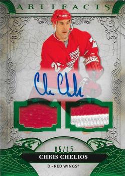 2020-21 Upper Deck Artifacts - Auto Material Emerald #153 Chris Chelios Front